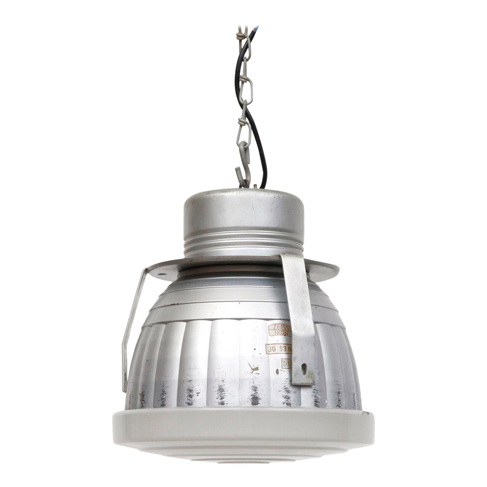 1920s Bauhaus Industrial Glass and Metal Lamps by Adolf Meyer for Zeiss Ikon