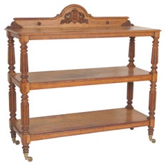 Antique English Oak Etagere