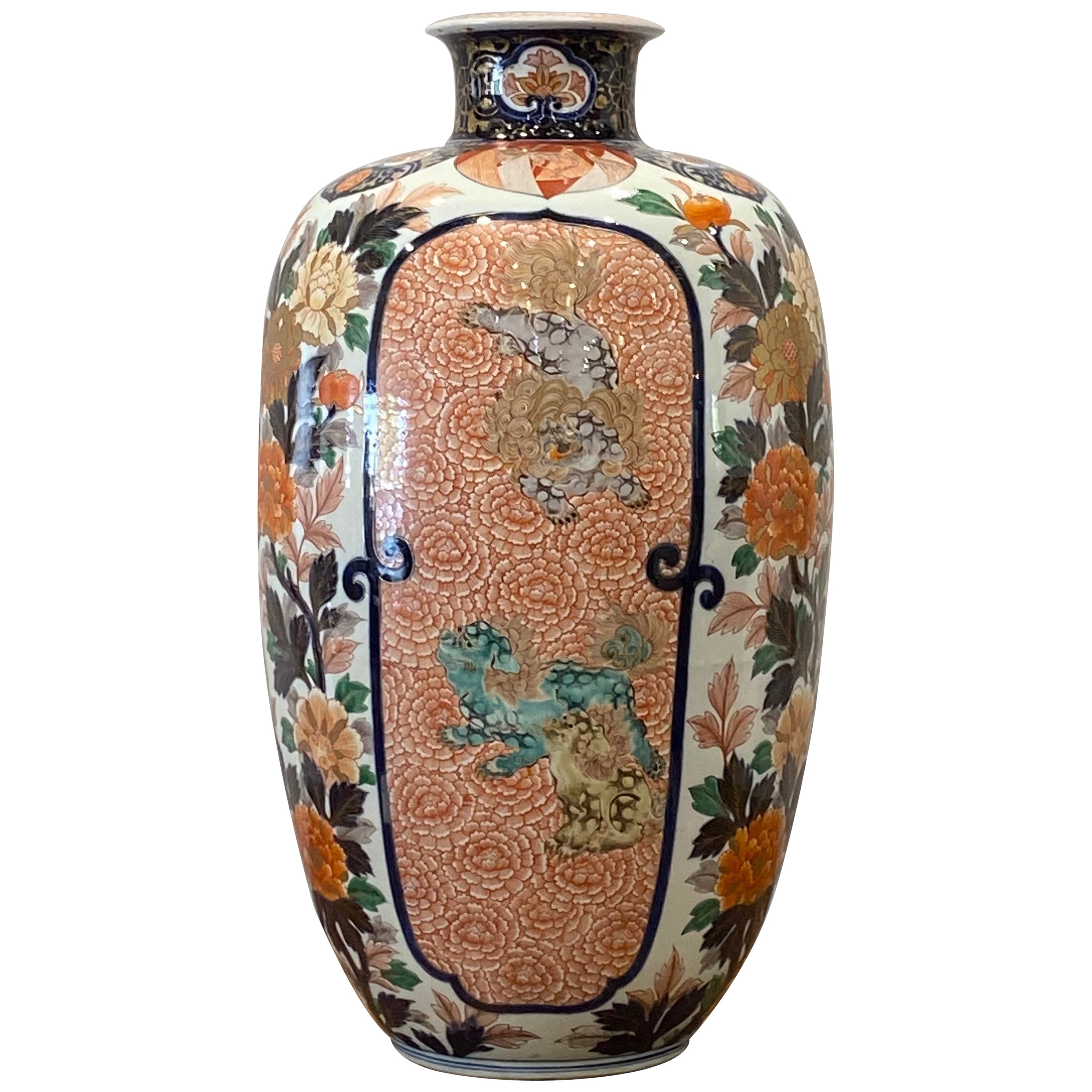 Large Japanese Meiji Period Imari Vase, 19th Century