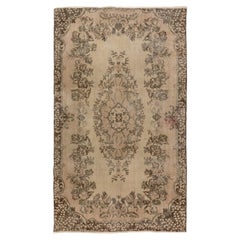 5.4x9 Ft Room Size Handmade Retro Turkish Area Rug, Baroque Design Carpet