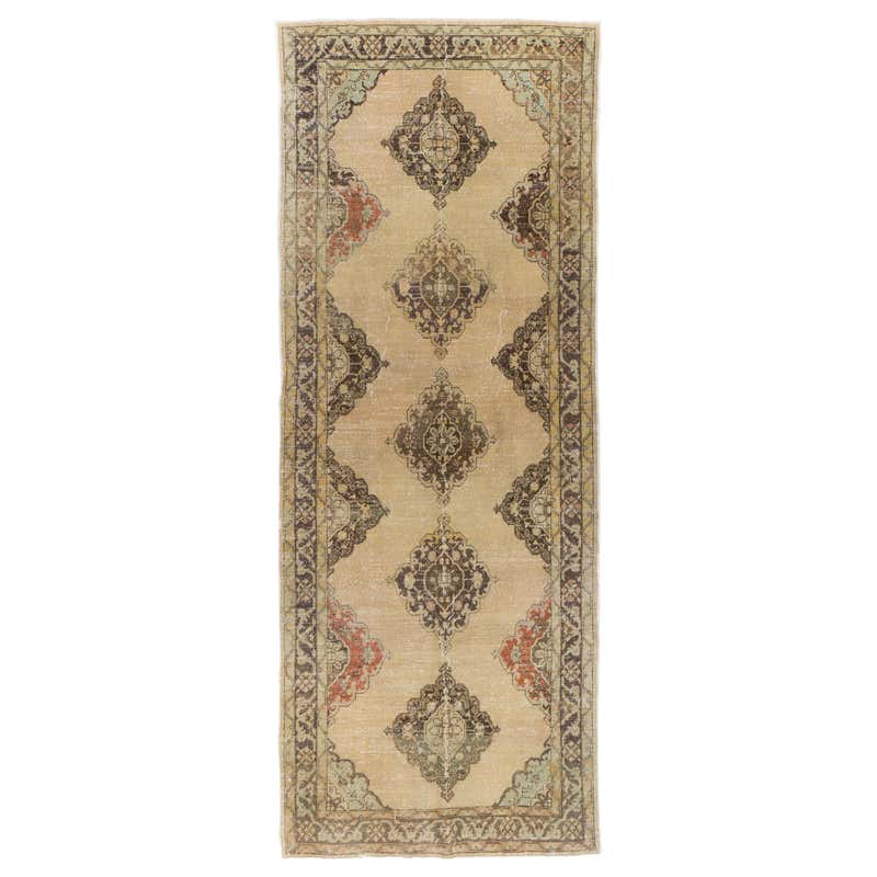 3x4 Ft Minimalist Mid-Century Handmade Tulu Rug, All Natural Beige and ...