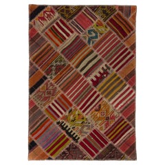 Patchwork Kilim Rug, One of a Kind, Great for Eclectic, Bohemian Interiors