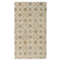 Floral Pattern Vintage Handmade Central Anatolian Rug for Home and Office