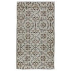 Vintage Handmade Turkish Accent Rug, Ideal for Home and Office