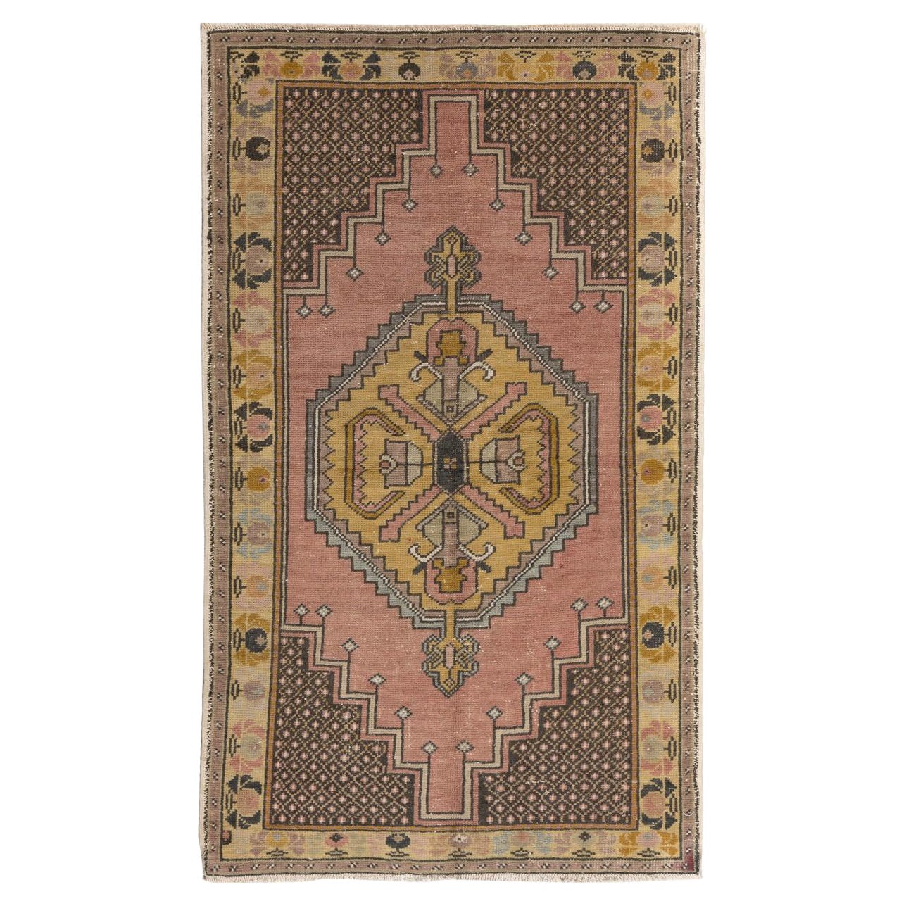 Handmade Vintage Carpet 93 x 194 cm 8163