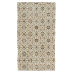 Mid-Century Handmade Central Anatolian Accent Rug with Floral Design