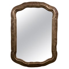 Vintage Silver Gilded & Embossed Mirror by Friedman Brothers