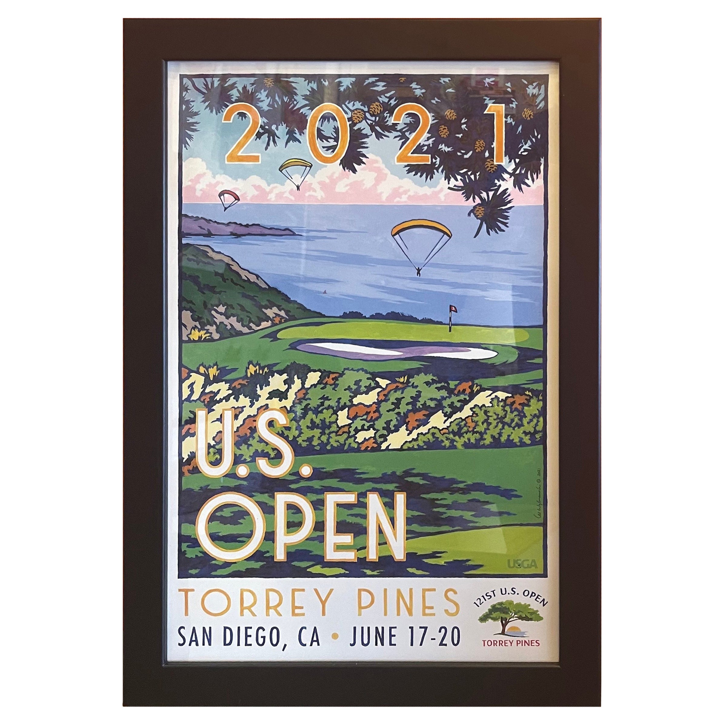 Signed 2012 Open Championship Poster by Lee Wybranski 