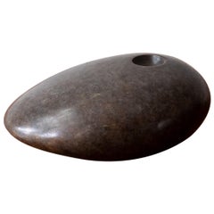 Bronze Rock Form Orchid or Weed Vase