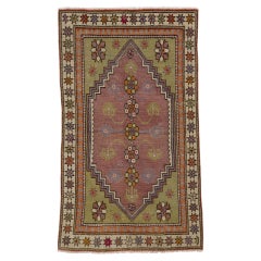 2.7x4.8 Ft Vintage Turkish Dazkiri Village Rug, One of a Kind Oriental Carpet