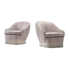 Gio Ponti Lounge Chairs in Zak & Fox Upholstery