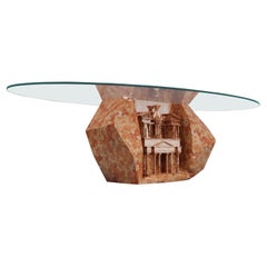 Civilization Coffee Table in Orange Marble by Duffy London