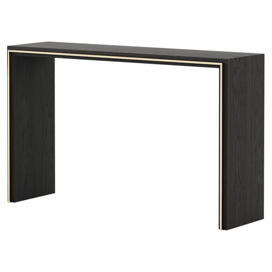 Gold Line Console Table For Sale