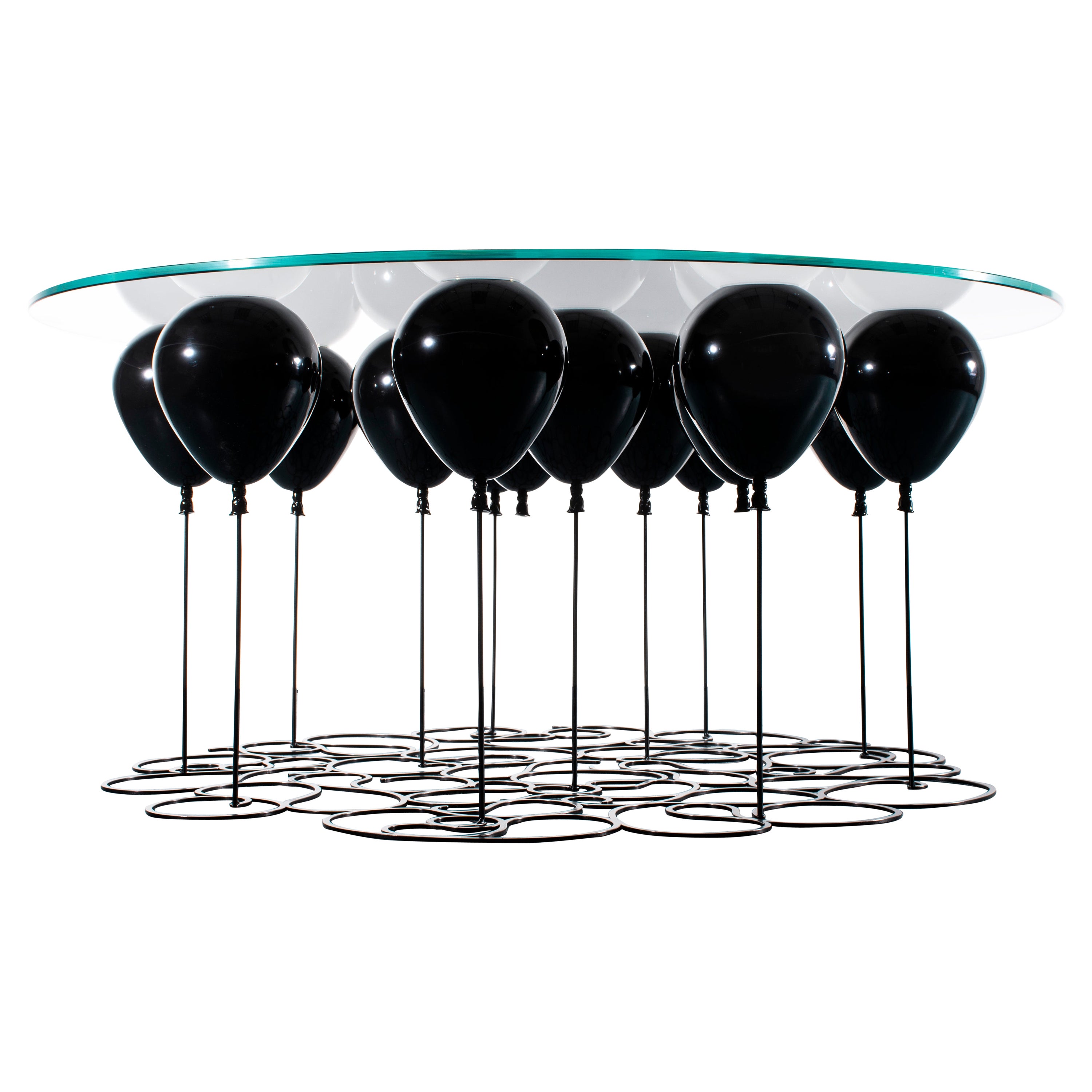 Modern Up! Balloon Round Coffee Table, Black