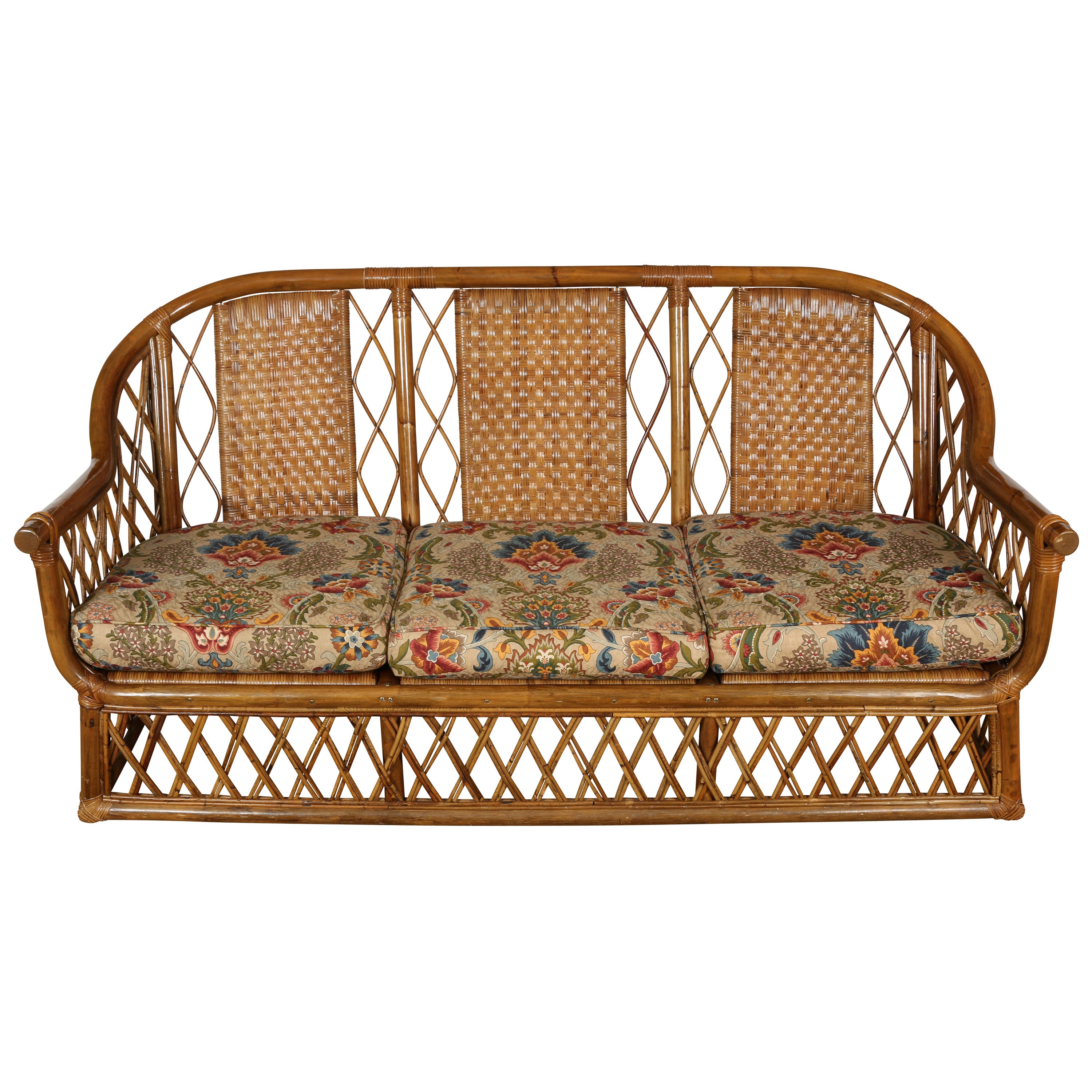 Vintage Rattan Sofa at 1stDibs | vintage rattan furniture, vintage rattan  couch, antique rattan furniture