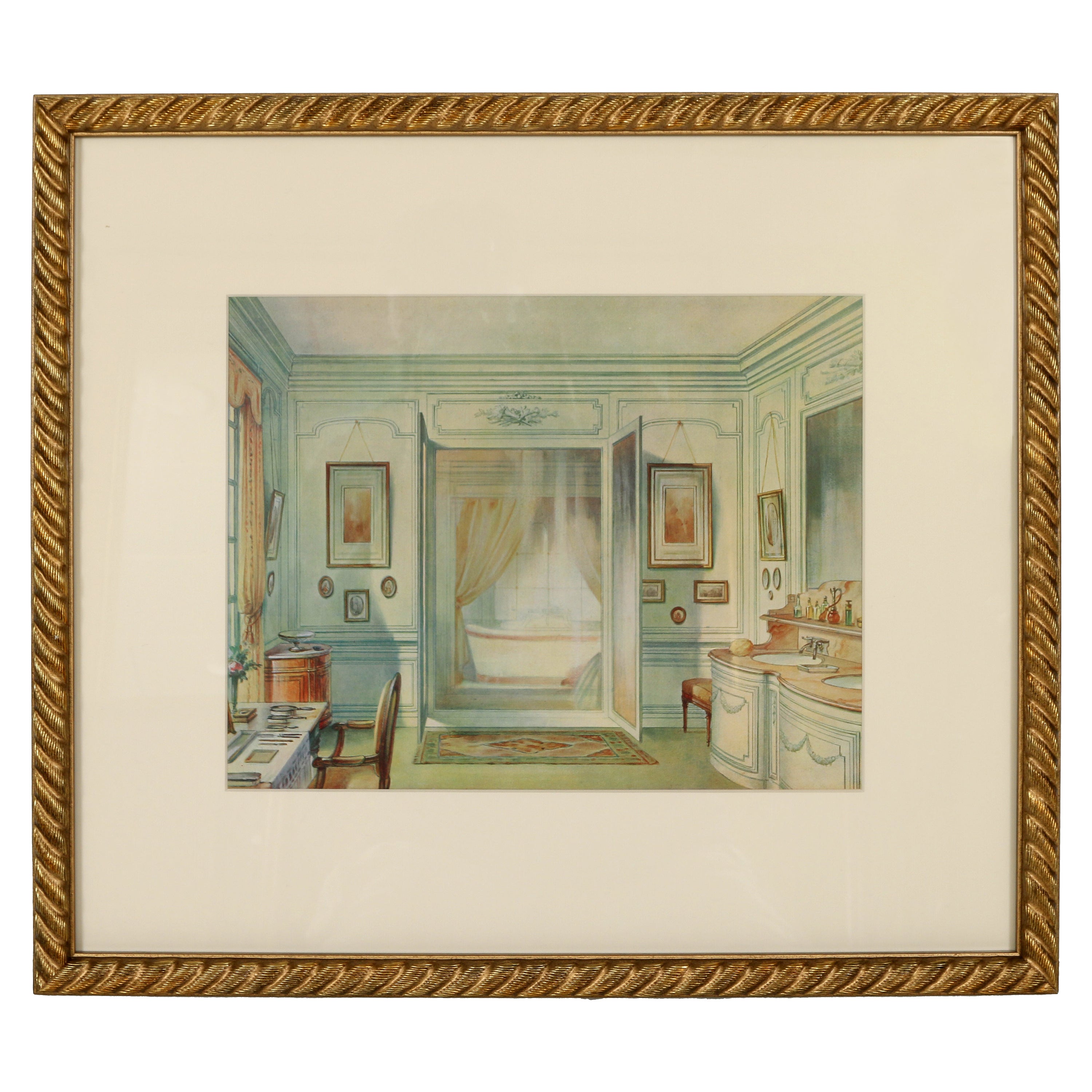 Print of an Interior Bath For Sale