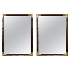 A Pair of Faux Bamboo Mirrors