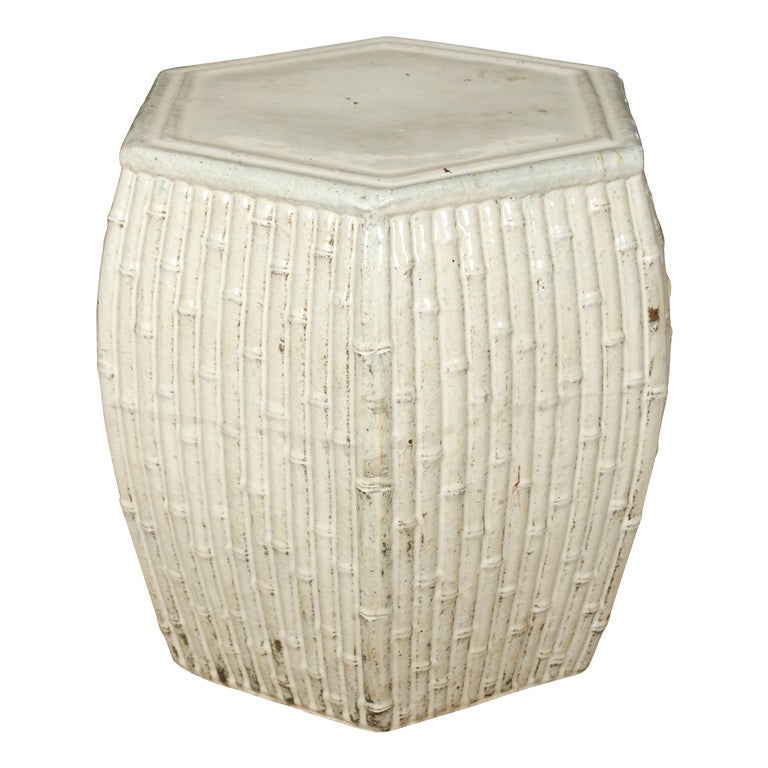 Faux Bamboo Garden Stool For Sale at 1stDibs