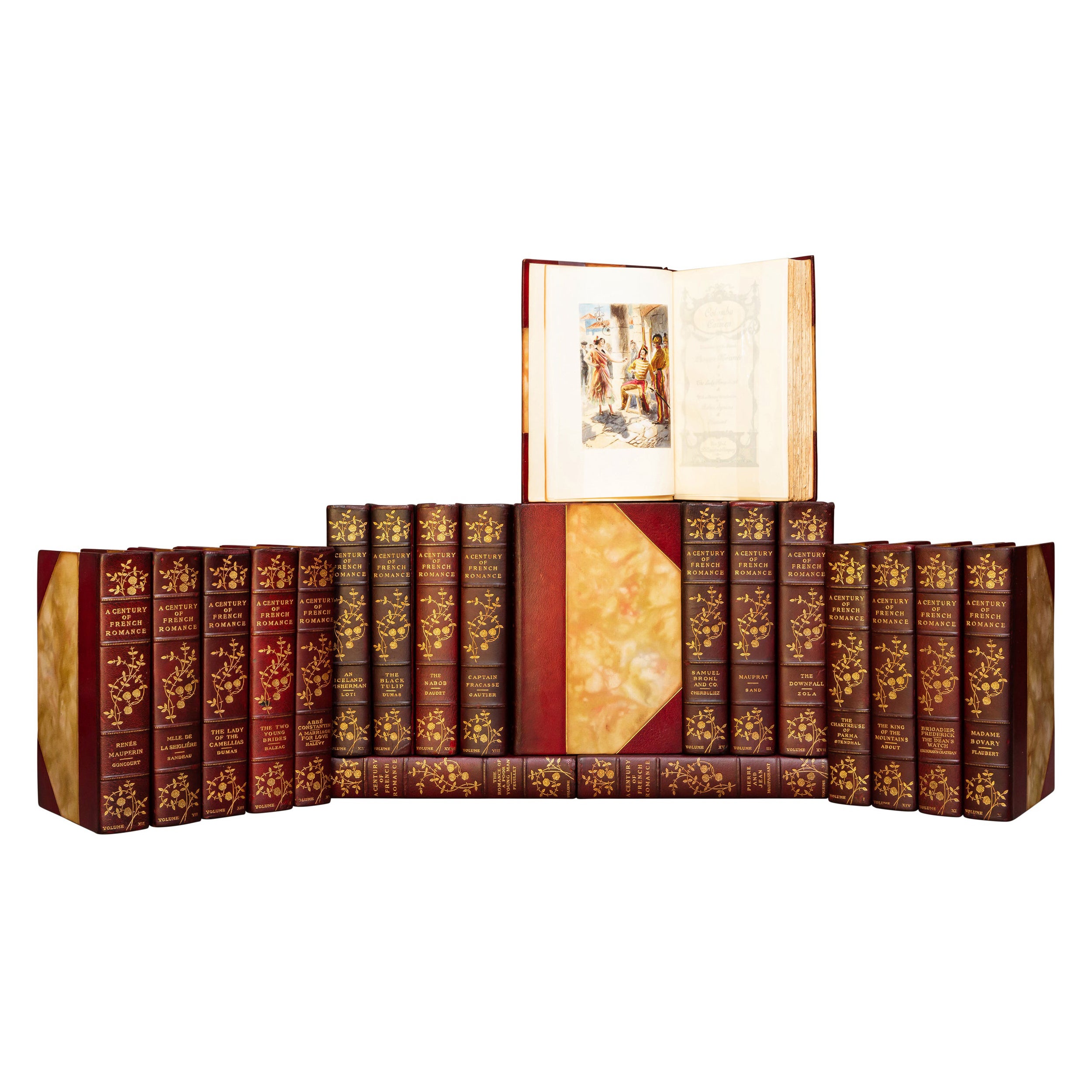 'Book Sets' 20 Volumes, 'Various Authors', A Century of French Romance For Sale