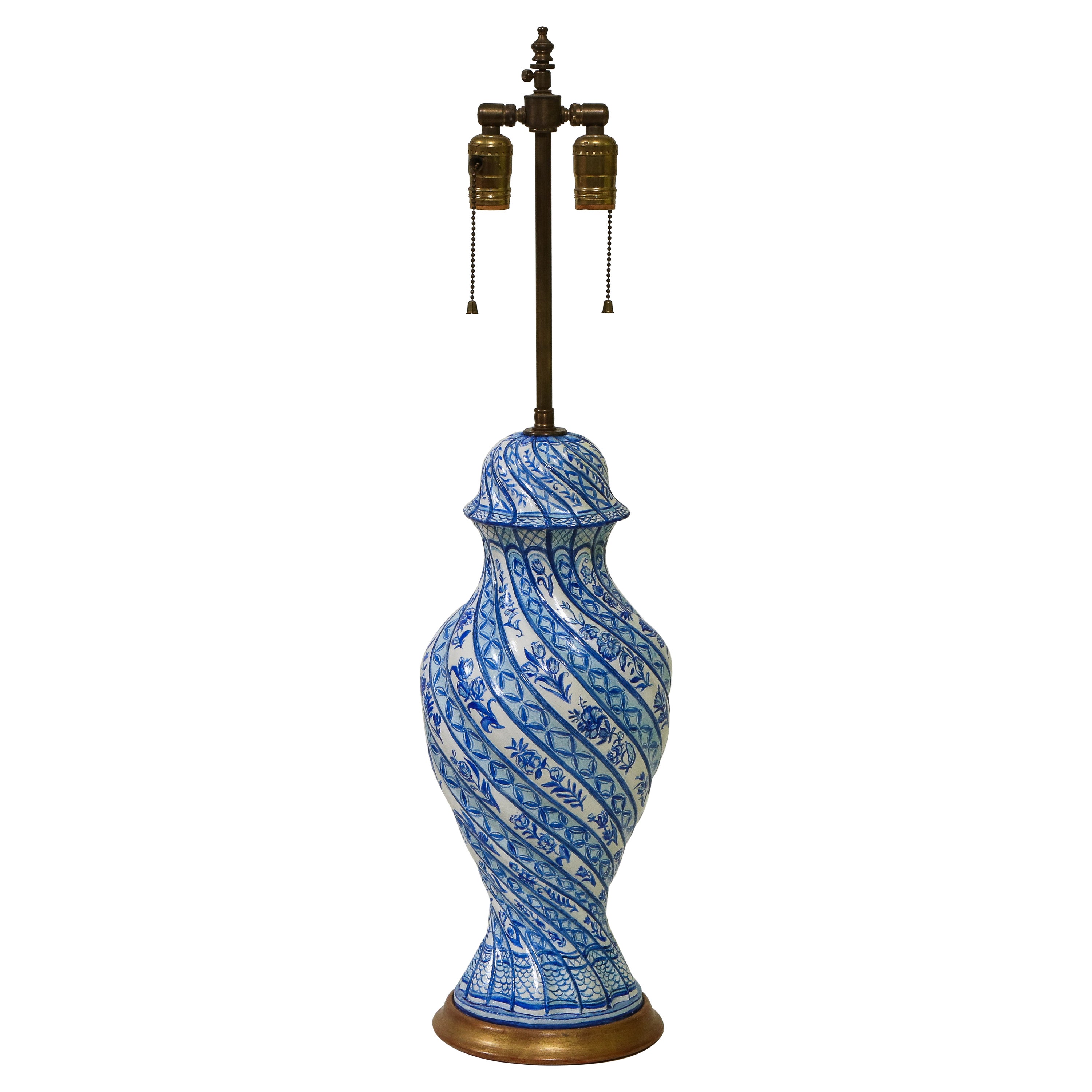 Haleh Atabeigi x Mario Buatta Blue and White Lamp