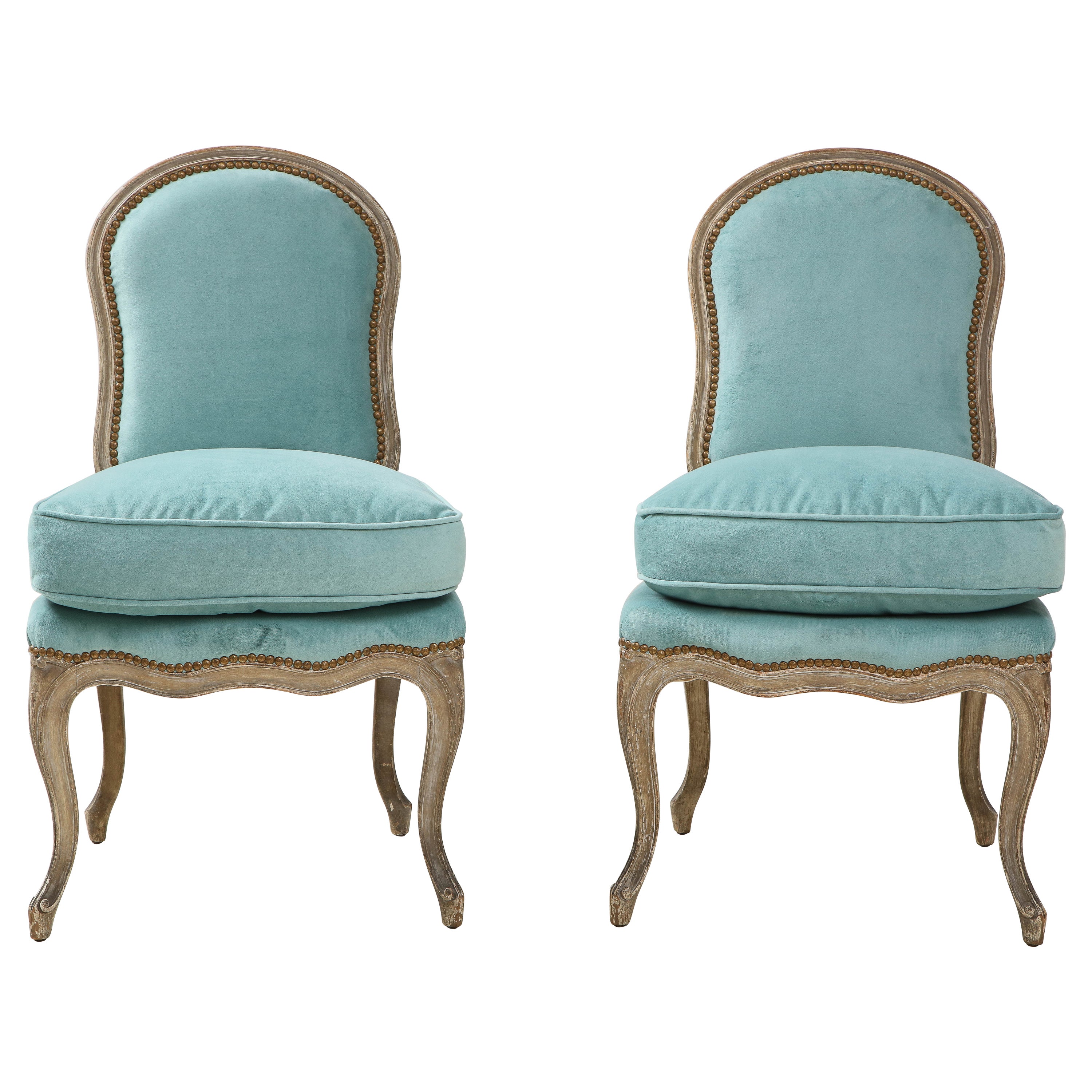 Louis XV Style Slipper Chairs