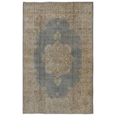 Vintage Turkish Oushak Rug 11