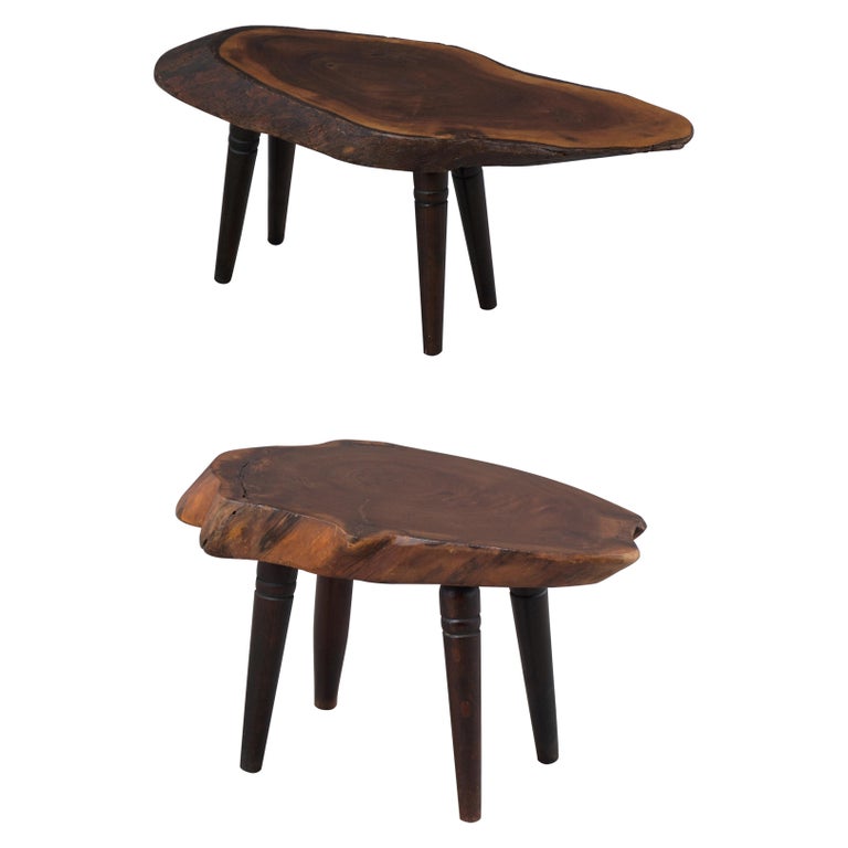 Pair of MidCentury Three Small Tables For Sale at 1stDibs