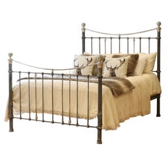 Charcoal Victorian Bed with Nickel Plating MK241