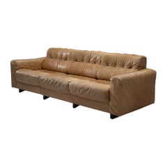 De Sede Three-Seat Sofa in Cognac Leather