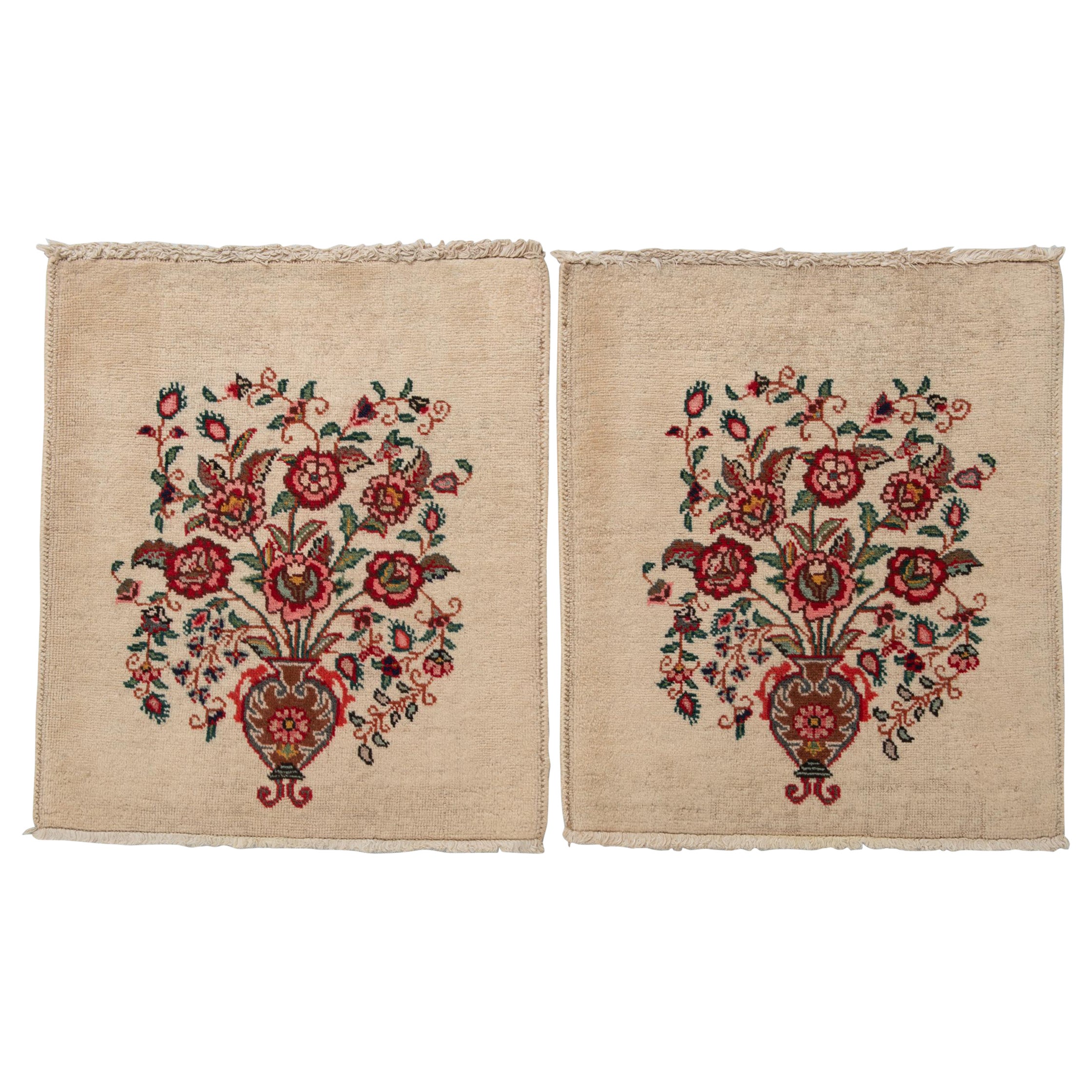 Pair of Little Armenian Carpets or Cushions For Sale