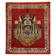 Small Oriental Carpet with Pictorial Pattern