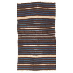 Antique Navajo Indian Rio Grande Blanket, Handmade Rug, Folk Art, Blue