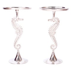 Pair of Seahorse Drink Stands or Tables