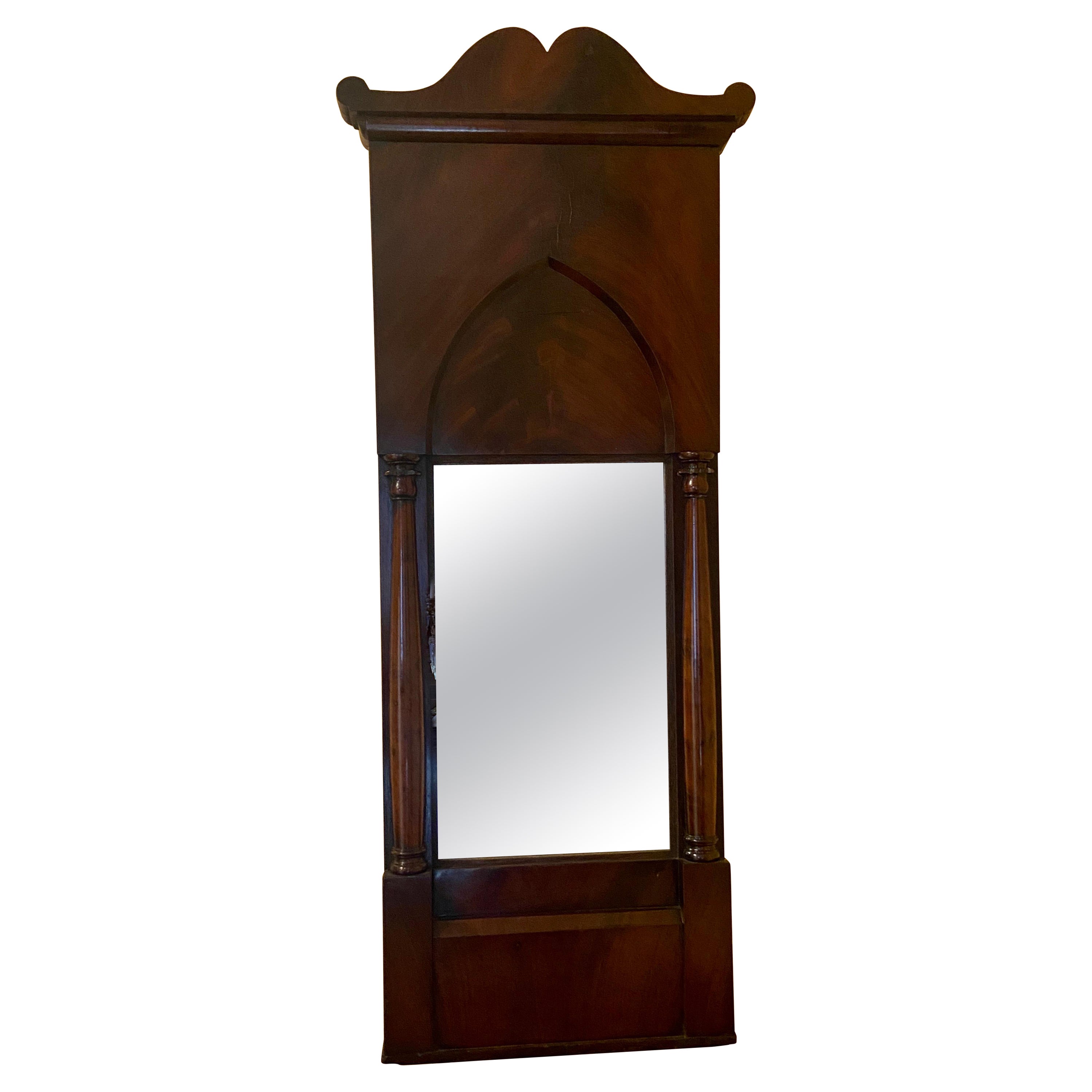 Antique Carved Mahogany "Old Louisiana" Mirror, circa 1880 For Sale