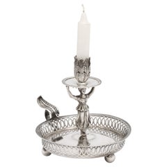 Chandelier de chambre espagnol d'époque victorienne en argent sterling sur pieds de boule par Paulino