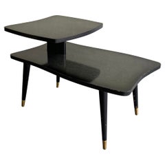 Mid-Century Modern Cerused Mahogany Stepped Side Table