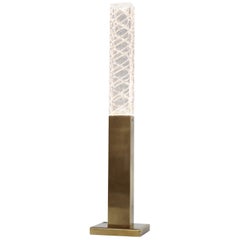 Mikado Solo Table Lamp in Satin Brass and Crystal Diffusers