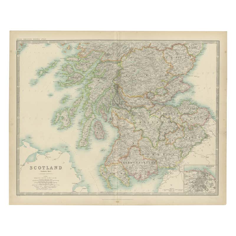 Karte aus Südschottland von Thomas Conder Alex Hogg, 1795 im Angebot Karte aus Südschottland von Thomas Conder Alex Hogg, 1795 im Angebot