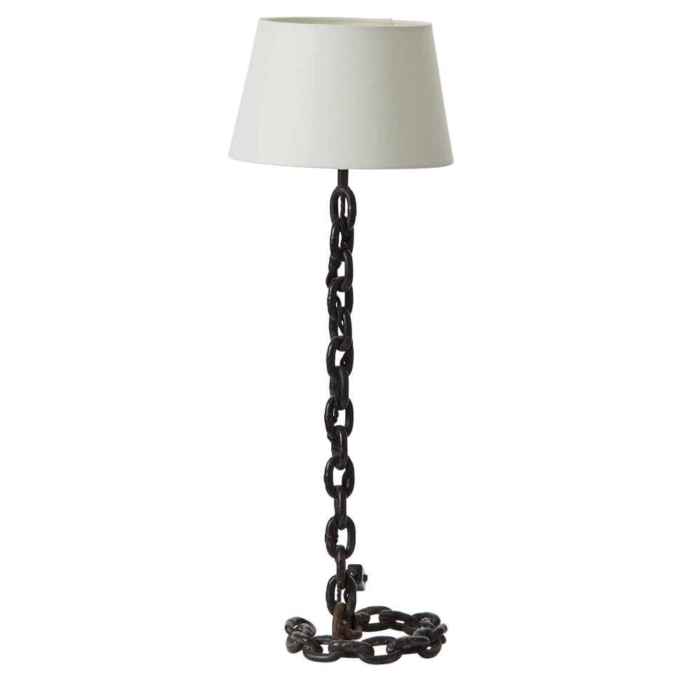 1950s French Chain-Link Table Lamp in the Manner of Franz West