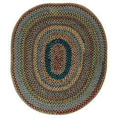 1930s American Braided Rug (6' x 7' - 182 x 213 cm )