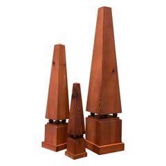 Set of Three Vintage Obelisks