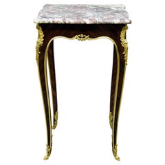 Nice Late 19th Century Gilt Bronze Mounted Louis XV Style Lamp Table