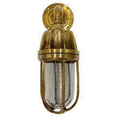 Used Brass Nautical Ship Sconce w/ Vane Housing Qty Available