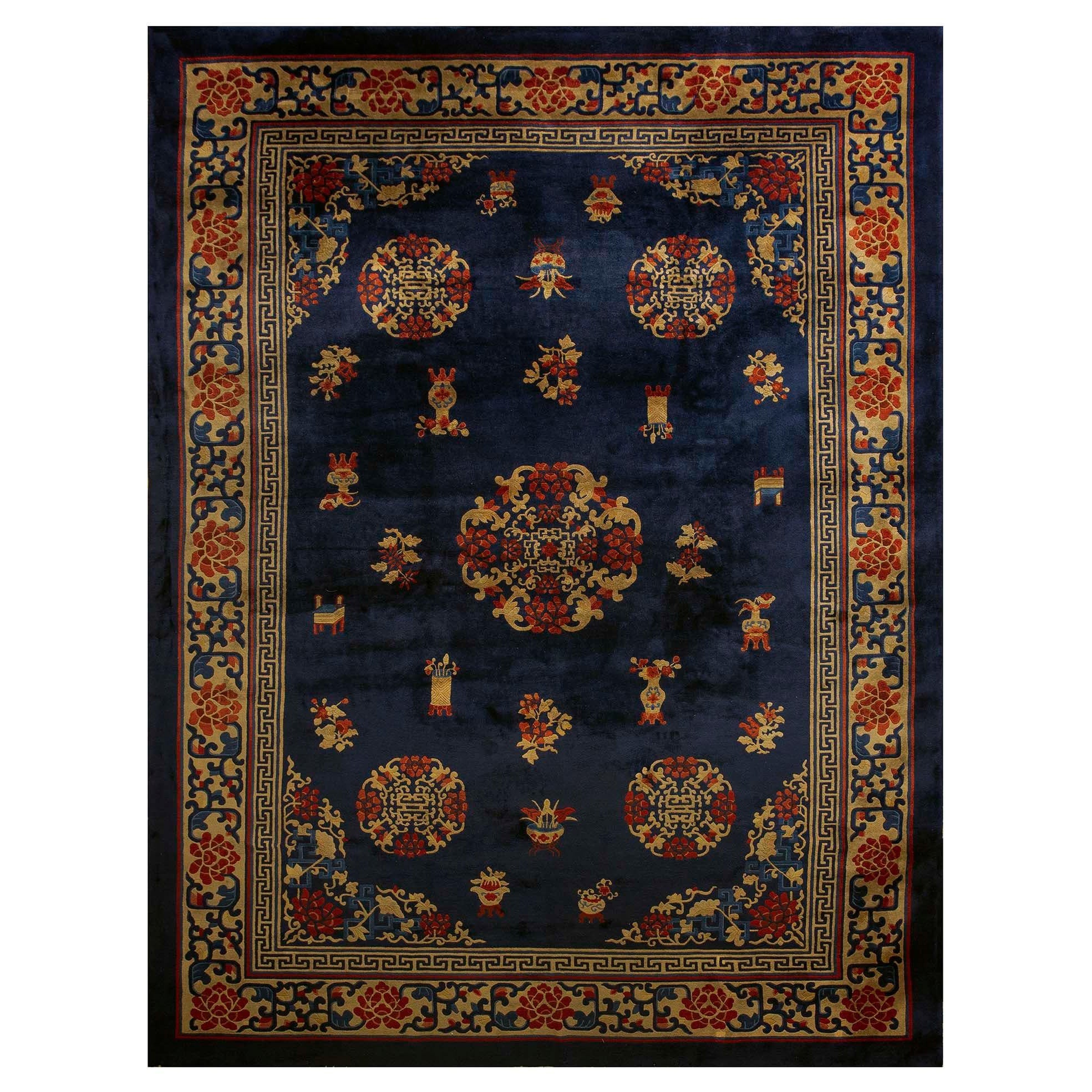 Antique Chinese Peking Rug 10' 0" x 13' 6" For Sale