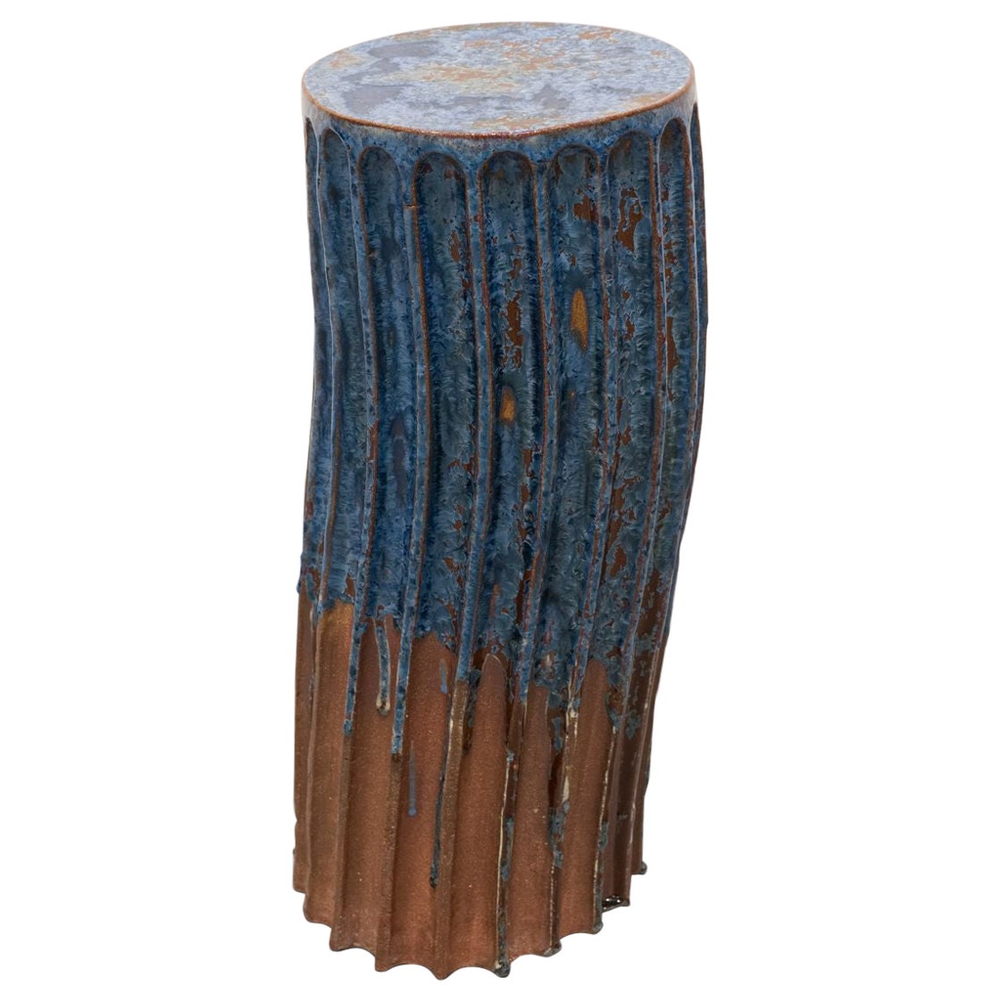 Pillar Stool, Blue, Tall by Milan Pekař