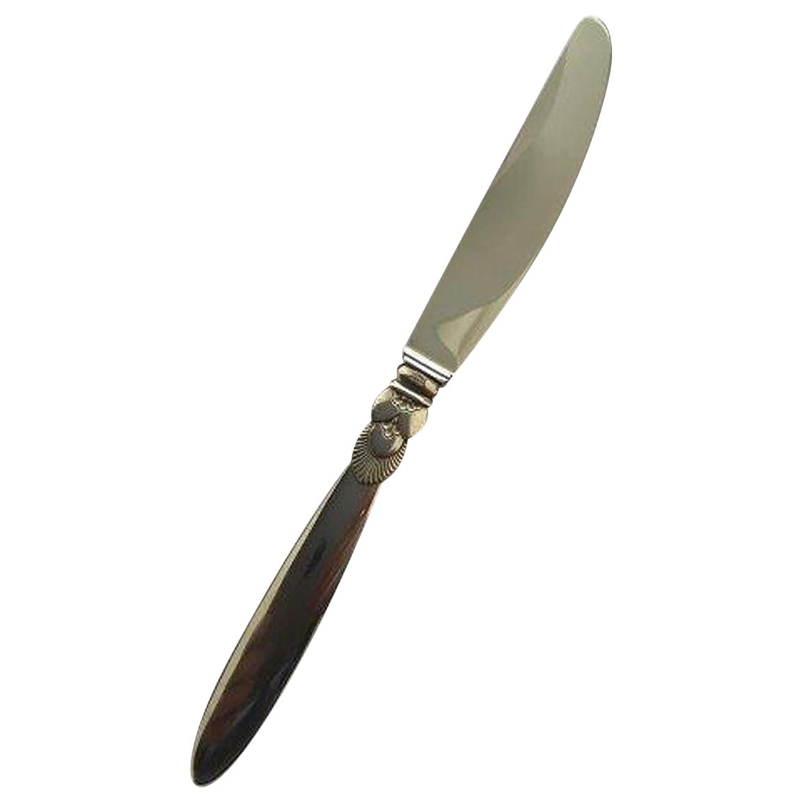 Georg Jensen Sterling Silver Cactus Dinner Knife No 014 For Sale