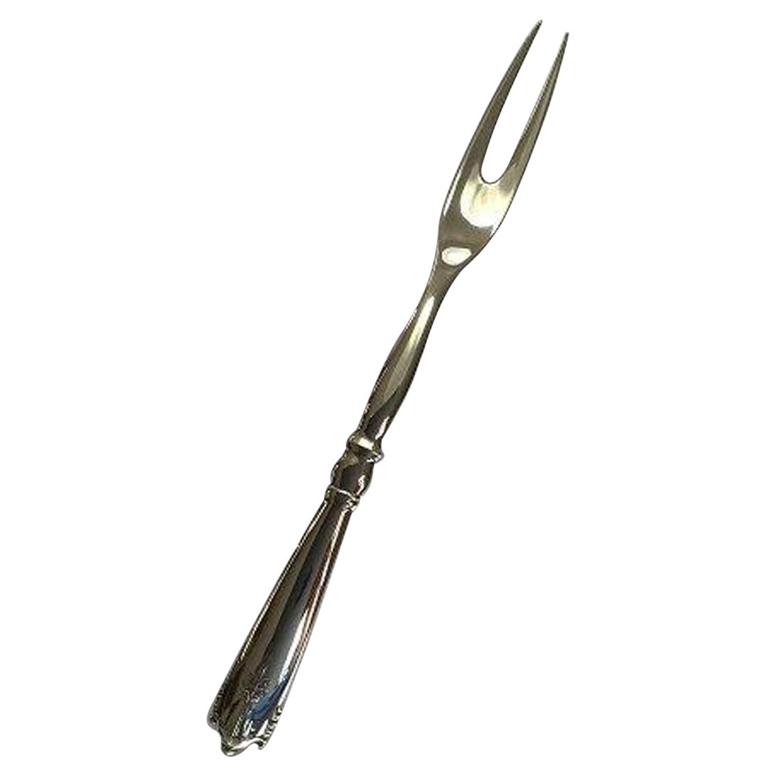 Jensen Dahlia Sterling Silver Meat Fork by Siegfried Wagner For