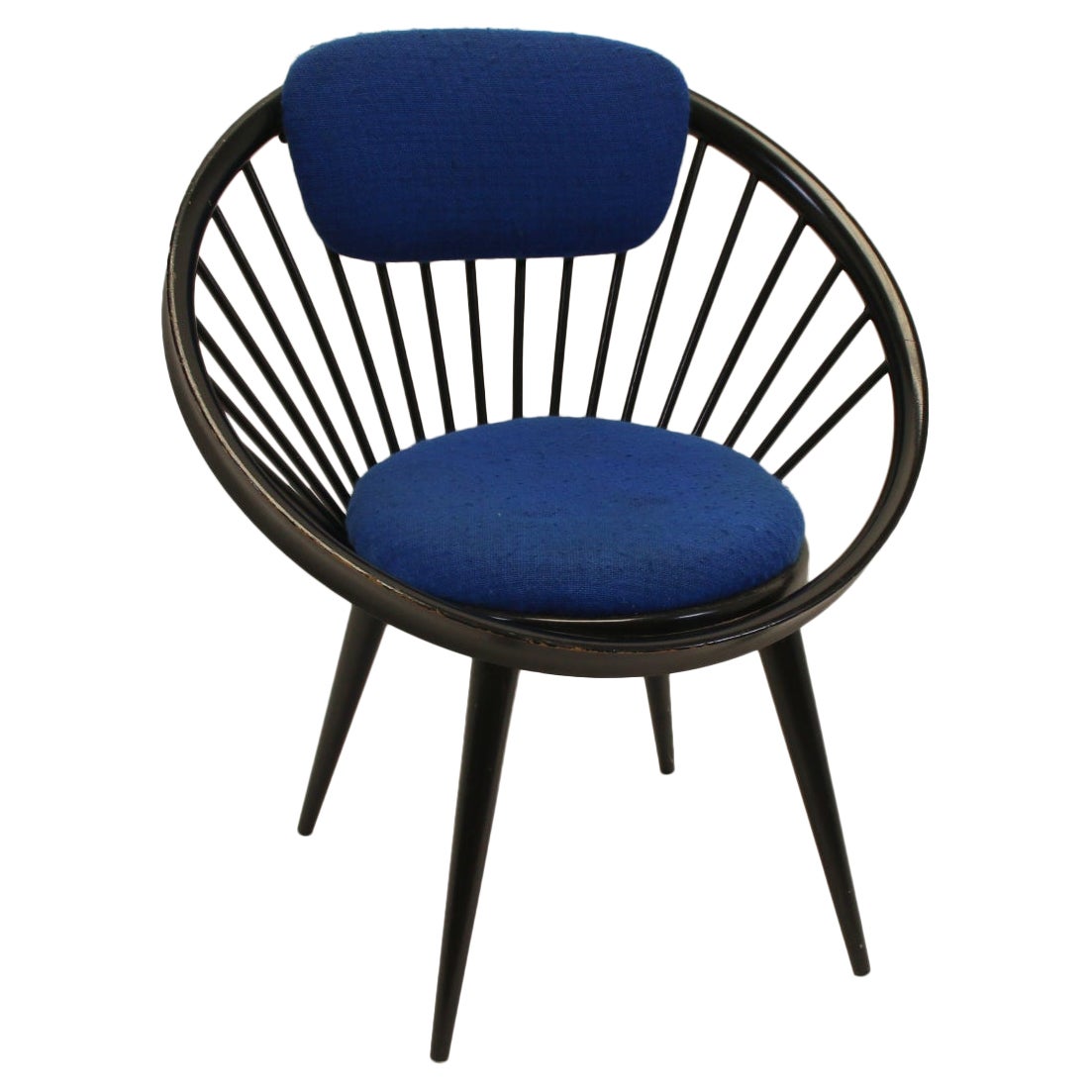 Yngve Ekstrom Circle Chair Black and Blue