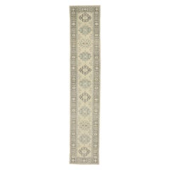 New Contemporary Turkish Oushak Runner with Modern Transitional Style