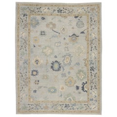 New Contemporary Turkish Oushak Rug with Modern Parisian Style